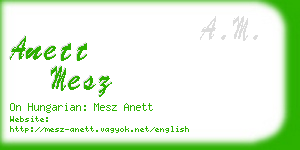 anett mesz business card